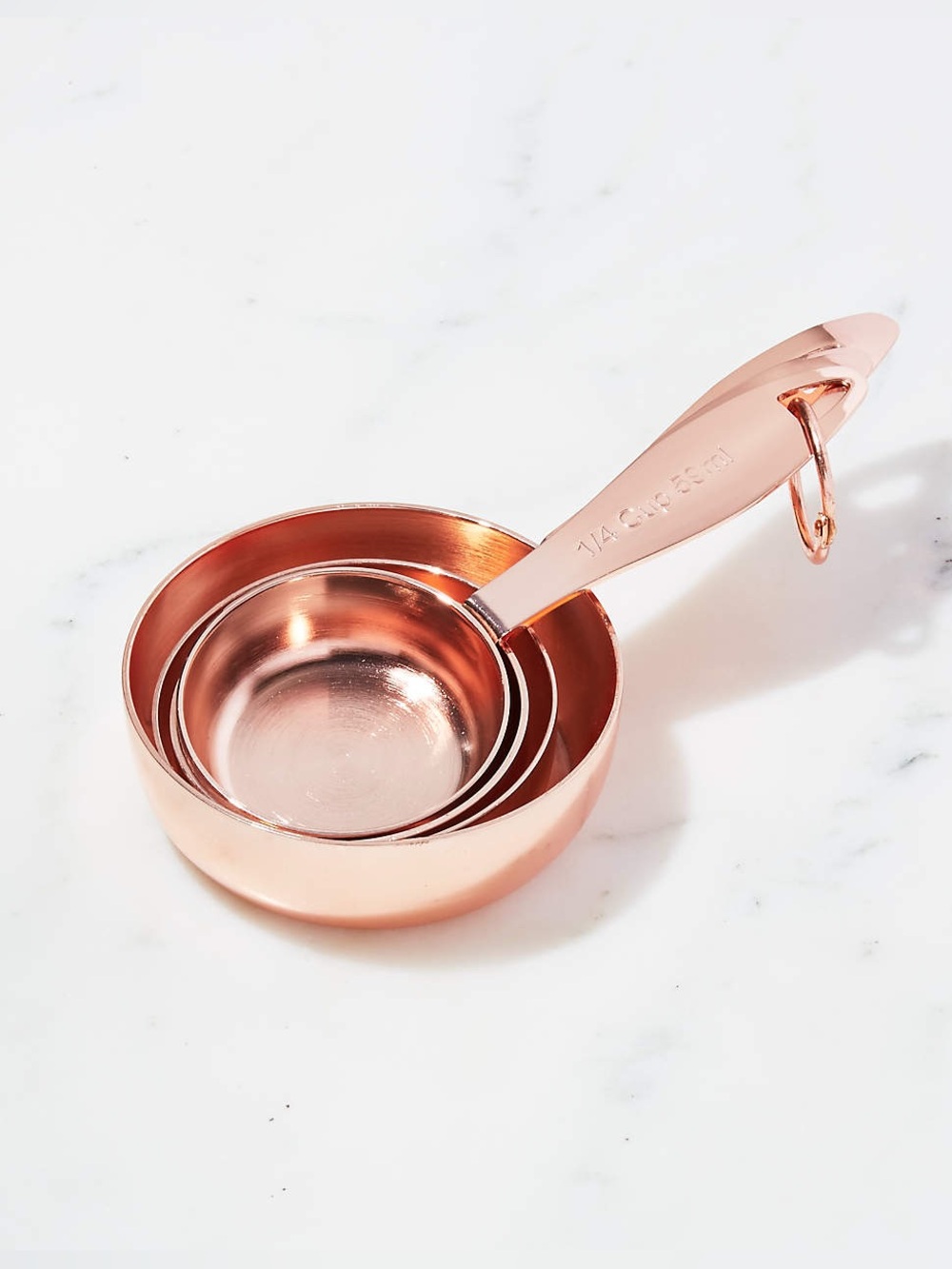 Crate & Barrel Copper Measuring Cups, Set of 4